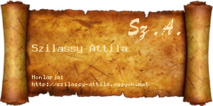 Szilassy Attila névjegykártya